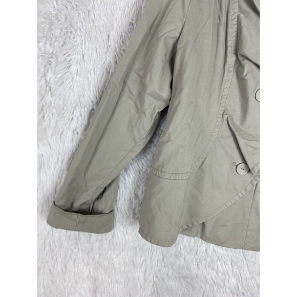 New York & Company Jacket Womens XLarge Cream Jacket Ruffle Front - Picture 2 of 11